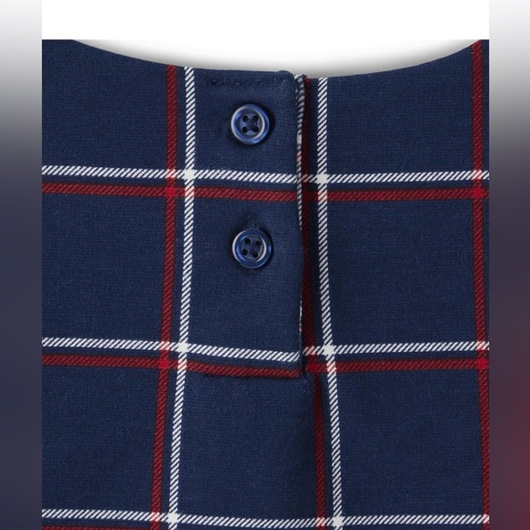 NWT Gymboree Blue and Red Plaid Fit & Flare Dress Size 12 - Picture 3 of 4